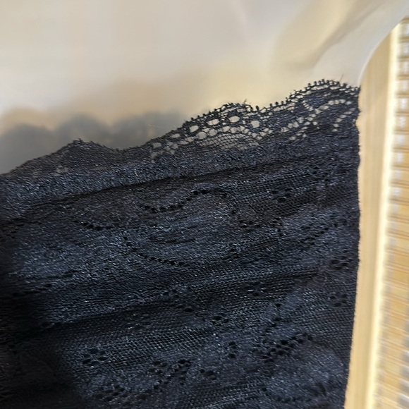 Lulus Black Lace Bandeau Bra Top Lined Medium - Picture 11 of 16